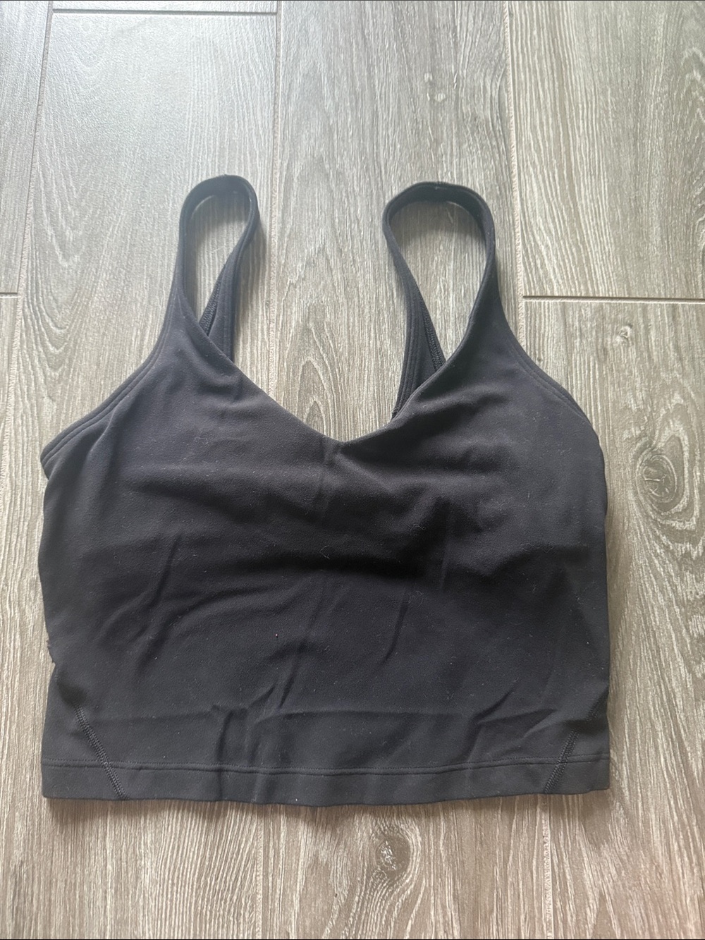 Lululemon Black V-Neck sports bralette size 2